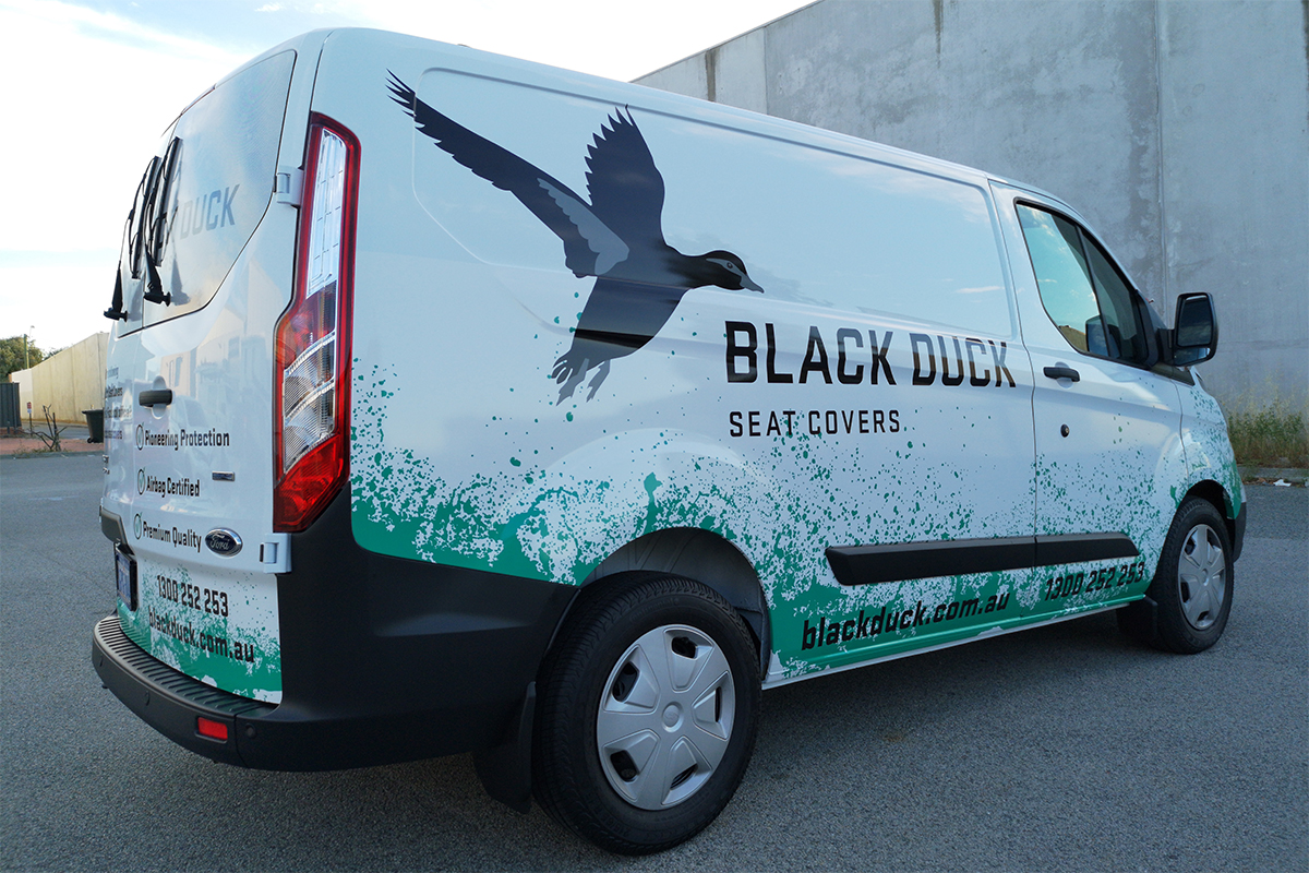 Ford Transit Partial Wrap - Black Duck Seat Covers