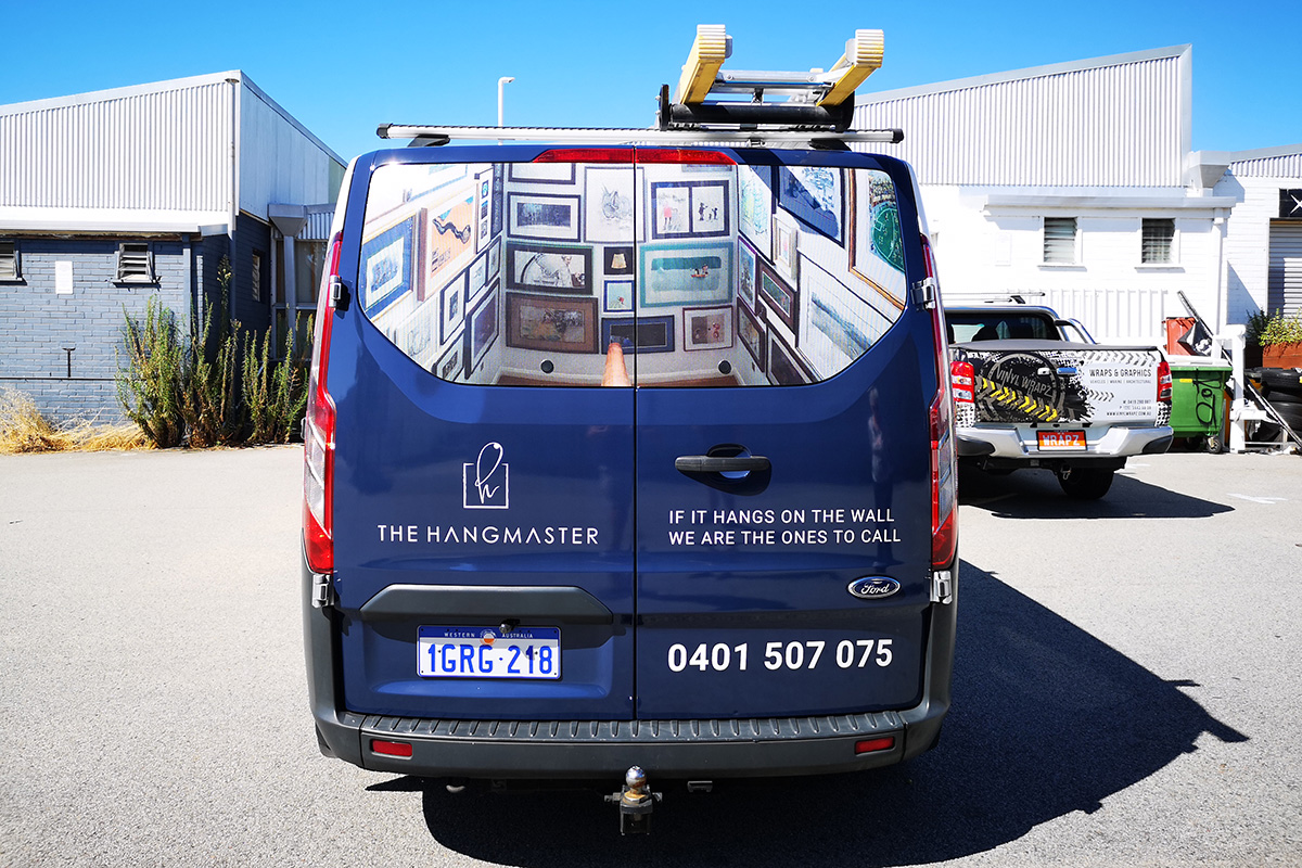 Ford Transit Custom, full van wrap - The Hangmaster 