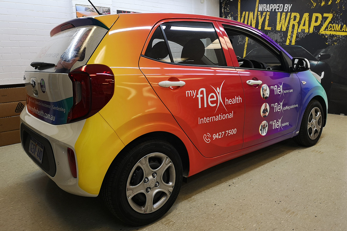 Kia Picanto, fleet wrap - My Flex Health - Vinyl Wrap 